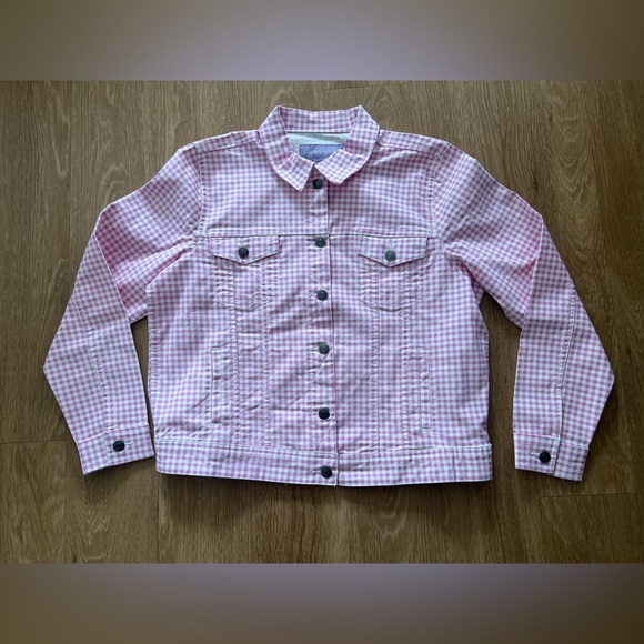 LAURA SCOTT Pink Gingham Women's Jacket - Picture 3 of 10